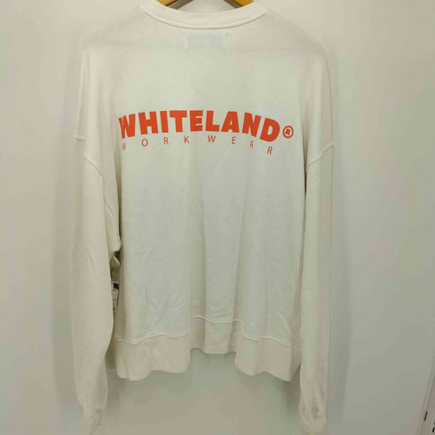 ホワイトランド WHITELAND バックプリント クルーネック スウェット メンズ F