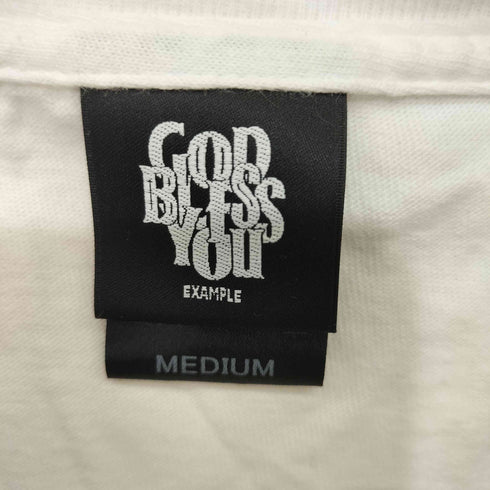 イグザンプル EXAMPLE GOD BLESS YOU コラボ 両面プリント ショートスリーブクルーネックTシャツ メンズ MEDIUM