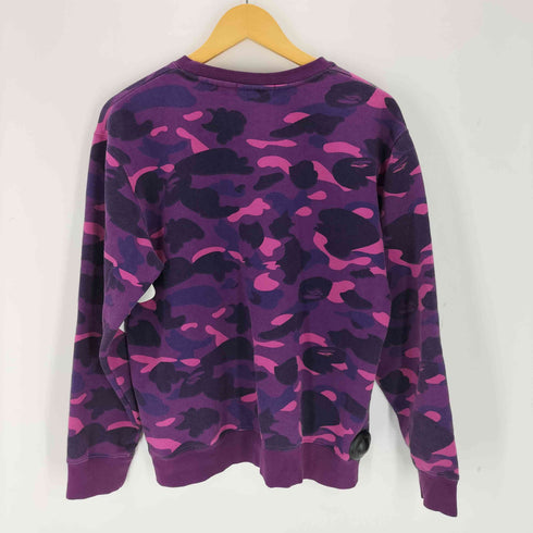 アベイシングエイプ A BATHING APE カモフラ クルーネックロゴスウェット メンズ JPN:L