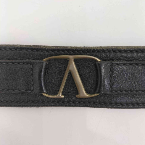 ヴァレンティノ Valentino MADE IN ITALY ロゴバックル レザーベルト メンズ