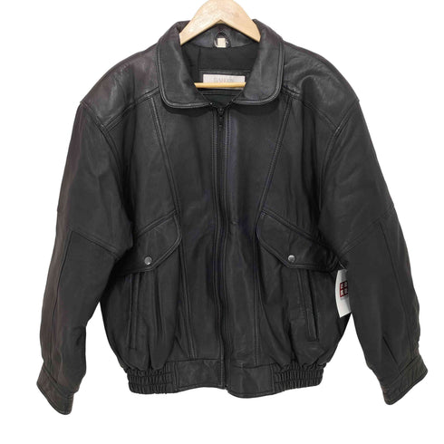 90-2000s ジップアップ ラムレザー ジャケット メンズ L