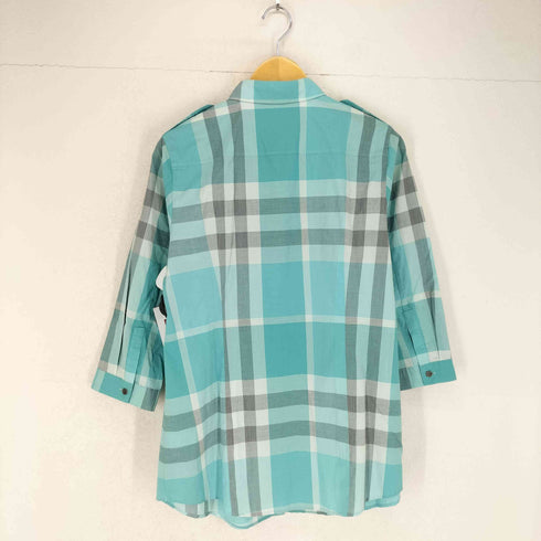 バーバリーロンドン BURBERRY LONDON チェック柄 エポレットシャツ レディース 44