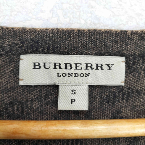 バーバリーロンドン BURBERRY LONDON 総柄 カシミヤ混 Vネックニット レディース JPN:S