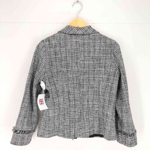 マックスマーラステュディオ MAX MARA STUDIO ツイードフリンジデザインジャケット レディース JPN:44