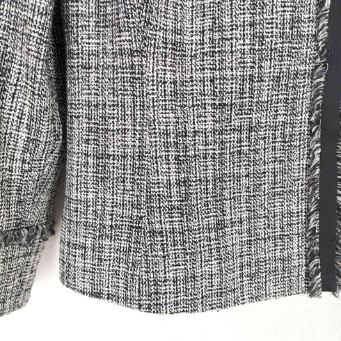 マックスマーラステュディオ MAX MARA STUDIO ツイードフリンジデザインジャケット レディース JPN:44