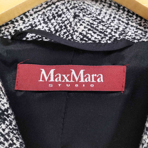 マックスマーラステュディオ MAX MARA STUDIO ツイードフリンジデザインジャケット レディース JPN:44
