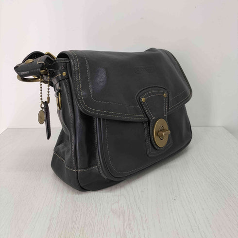 コーチ COACH エンボスロゴ ターンロック レザーワンショルダーバッグ レディース