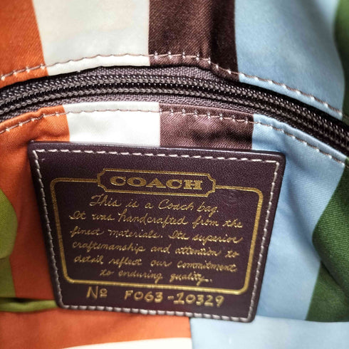 コーチ COACH エンボスロゴ ターンロック レザーワンショルダーバッグ レディース