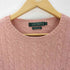 ローレンラルフローレン LAUREN RALPH LAUREN LRLロゴ 刺繍 カシミヤケーブルニット レディース import:L
