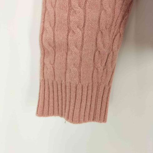 ローレンラルフローレン LAUREN RALPH LAUREN LRLロゴ 刺繍 カシミヤケーブルニット レディース import:L