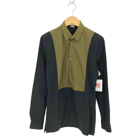 バレンシアガ BALENCIAGA バイカラー ナイロン切替 レギュラーカラーシャツ メンズ 37