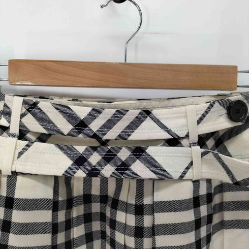 バーバリーブルーレーベル BURBERRY BLUE LABEL ベルト付き チェックプリーツミニスカート レディース EUR:36