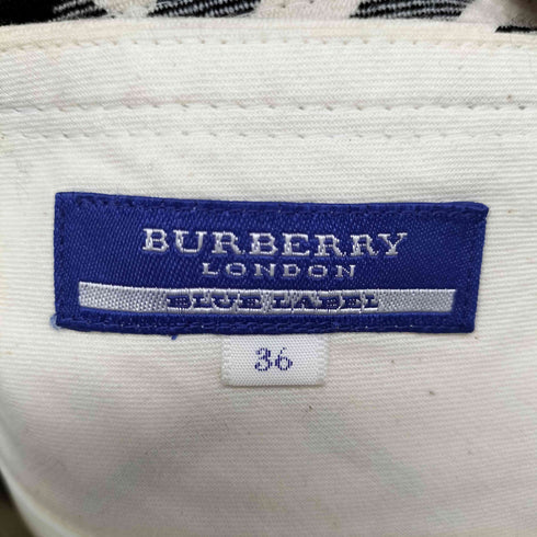 バーバリーブルーレーベル BURBERRY BLUE LABEL ベルト付き チェックプリーツミニスカート レディース EUR:36