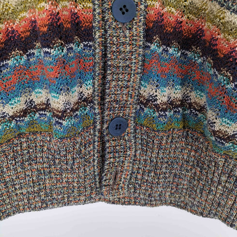 ミッソーニ MISSONI イタリア製 カラフルシアーカーディガン レディース