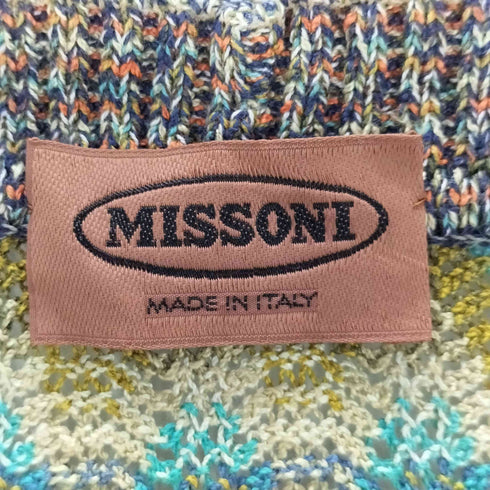 ミッソーニ MISSONI イタリア製 カラフルシアーカーディガン レディース