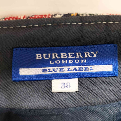 バーバリーブルーレーベル BURBERRY BLUE LABEL チェックプリーツミニワンピース レディース EUR:38