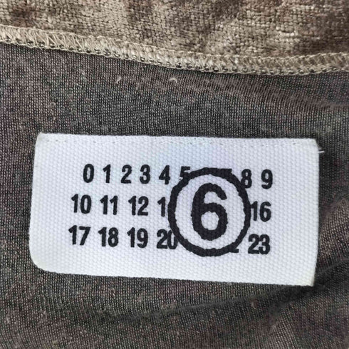 エムエムシックスメゾンマルタンマルジェラ MM6 Maison Martin Margiela ここのえタグ ショルダージップ ベロアワンピース レディース M