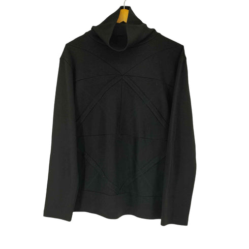ランバンオンブルー LANVIN en Bleu ウール混ハイネックカットデザインニット メンズ 50