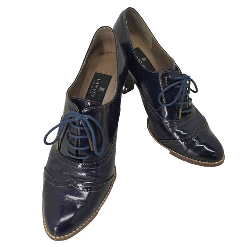 ランバン LANVIN エナメルヒールパンプス レディース JPN:24.5