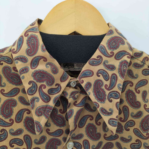 パーマネントプレス Permanent Press 70S ペイズリー柄 L/S シャツ メンズ import:M