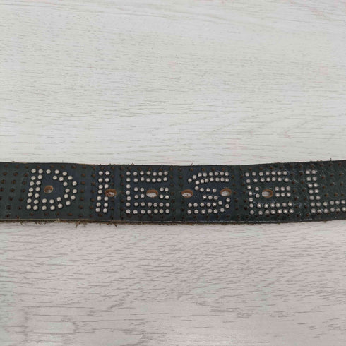 ディーゼル DIESEL パンチングスタッズレザーベルト メンズ