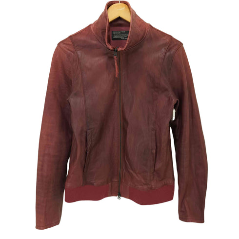 シャマ shama スタンドネック ダブルジップ カウレザージャケット メンズ 40