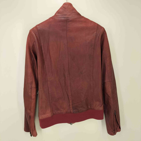 シャマ shama スタンドネック ダブルジップ カウレザージャケット メンズ 40