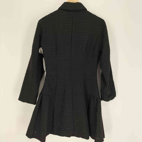 ザラ ZARA ゴールドリボンボタン ツイード ラメ ミニ ワンピース レディース import:XS