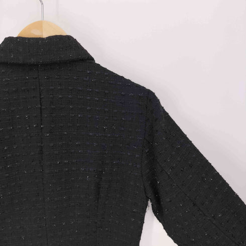 ザラ ZARA ゴールドリボンボタン ツイード ラメ ミニ ワンピース レディース import:XS