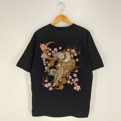ジャングルストーム JUNGLE STORM 和柄刺繍 ビッグシルエット クルーネック Tシャツ メンズ JPN:L