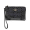 コーチ COACH パテントレザー コーナ ジップ ポーチ 小物入れ レディース