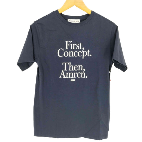 アメリカーナ Americana フロントプリントクルーネックTシャツ レディース