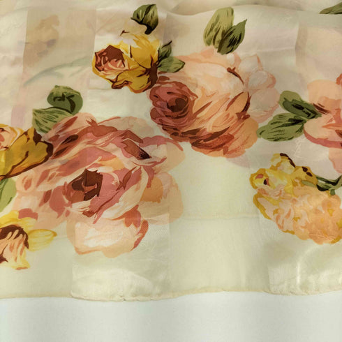 イヴサンローラン Yves Saint Laurent 花柄 シルク スカーフ レディース