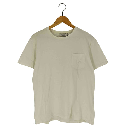 メゾンキツネ MAISON KITSUNE ロゴ刺繍 ポケット クルーネックTシャツ メンズ import:M