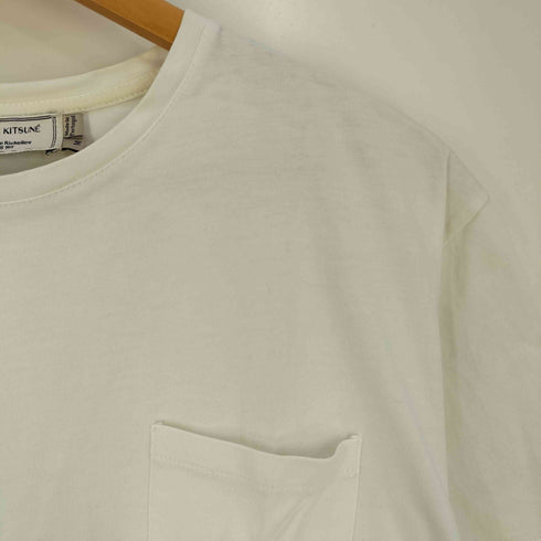 メゾンキツネ MAISON KITSUNE ロゴ刺繍 ポケット クルーネックTシャツ メンズ import:M