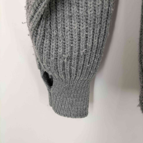 ジョンメイソンスミス JOHN MASON SMITH 21AW HEM DAMAGE CREW NECK KNIT ヘムダメージクルーネックニット メンズ JPN:L