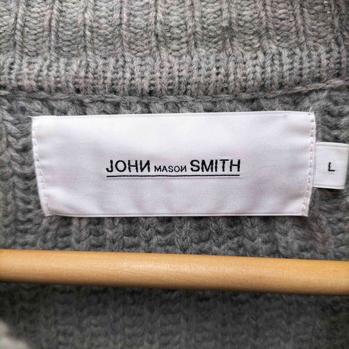 ジョンメイソンスミス JOHN MASON SMITH 21AW HEM DAMAGE CREW NECK KNIT ヘムダメージクルーネックニット メンズ JPN:L