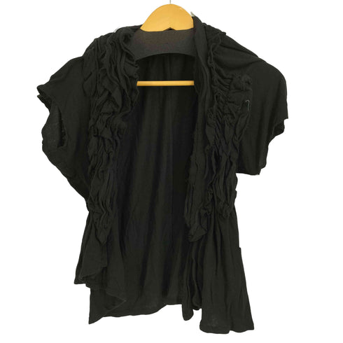 トリココムデギャルソン tricot COMME des GARCONS 2005AW 製品染め フリル羽織ブラウス レディース