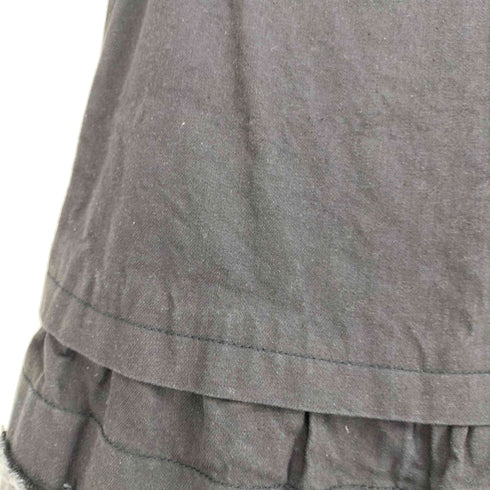 トリココムデギャルソン tricot COMME des GARCONS 2006SS 製品染め フリンジ デザイン コットン ミディ ティアードスカート レディース JPN:M