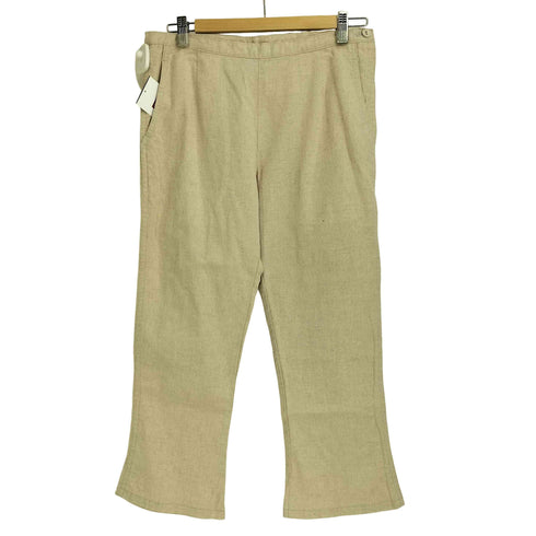 トリココムデギャルソン tricot COMME des GARCONS 2008SS コットン リネン クロップド フレア パンツ レディース JPN:M