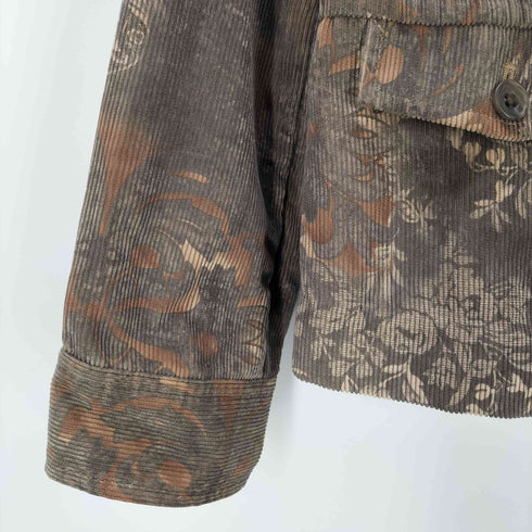 エディーバウアー Eddie Bauer 総柄 コーデュロイジャケット レディース 10