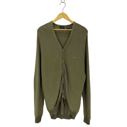 アイゾッド IZOD コットンレーヨン ロゴ刺しゅう カーディガン メンズ JPN:M