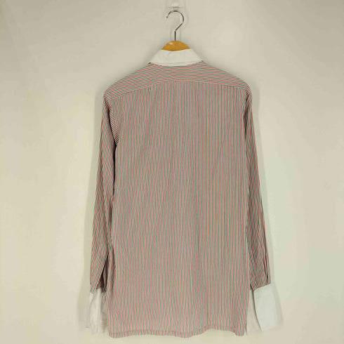 CHARVET フランス製 ストライプ ワイドカラー ドレスシャツ クレリックシャツ メンズ 40 / L