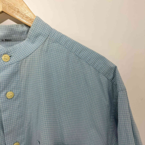 ミヤケデザインスタジオ im MIYAKE DESIGN STUDIO 80-90S OLD バンドカラー S/S シンプルチェック シャツ メンズ import:L