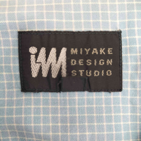 ミヤケデザインスタジオ im MIYAKE DESIGN STUDIO 80-90S OLD バンドカラー S/S シンプルチェック シャツ メンズ import:L