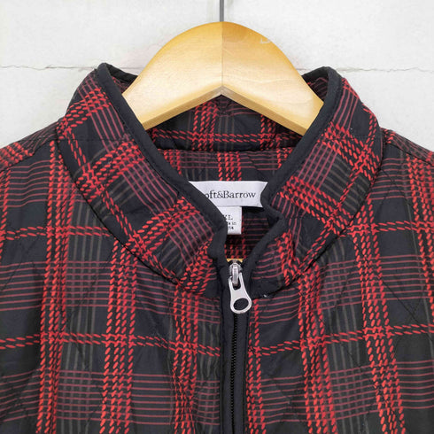 クラフトアンドバロー Croft&Barrow チェック柄2ポケットジップベスト メンズ JPN:XL