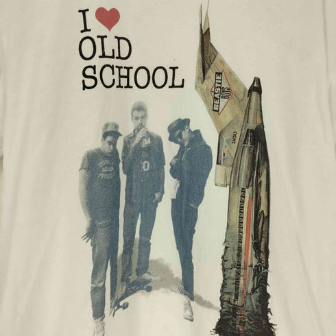printstar ボディ I♡ OLD SCHOOL プリント Tシャツ バンド Tシャツ メンズ JPN:XL