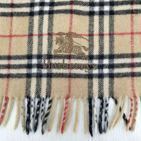 バーバリーズ BURBERRYS ロゴ刺繍 ウール ブランケット レディース