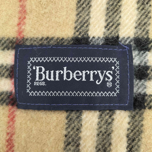 バーバリーズ BURBERRYS ロゴ刺繍 ウール ブランケット レディース