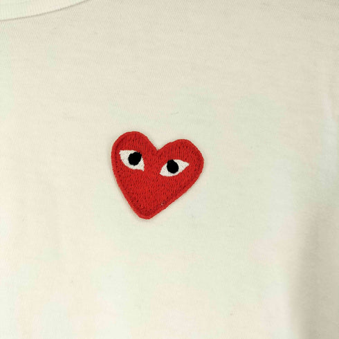 プレイコムデギャルソン PLAY COMME des GARCONS AD2021/2 ハートワッペン クルーネックTシャツ レディース JPN:M